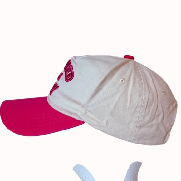 Tanned and Tipsy Embroidered Baseball Cap Pink White Hat Cruise Vacation Summer - Picture 4 of 9